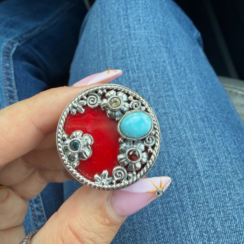 Sterling sliver ring with turquoise